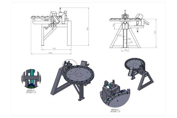 Special Purpose Semi-auto Welding Jig Drawing